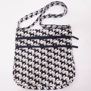 Vera Bradley Scottie Dogs (Winter 2016) Triple Zip Hipster Crossbody Bag